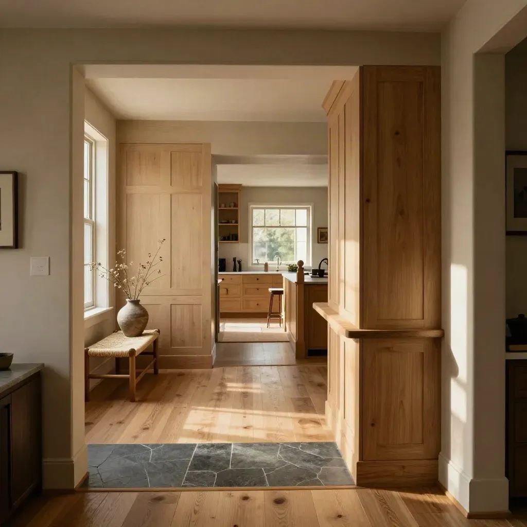 Finished Burlington entry hall opening to a bright open-concept main floor.