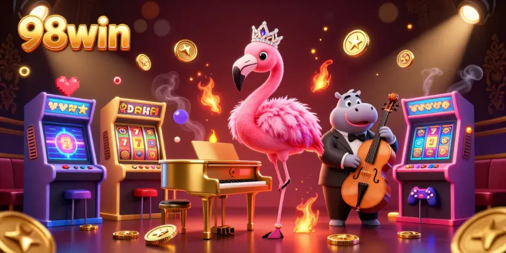 Engage with thrilling gaming experiences at 98win featuring vibrant casino characters and gaming elements.