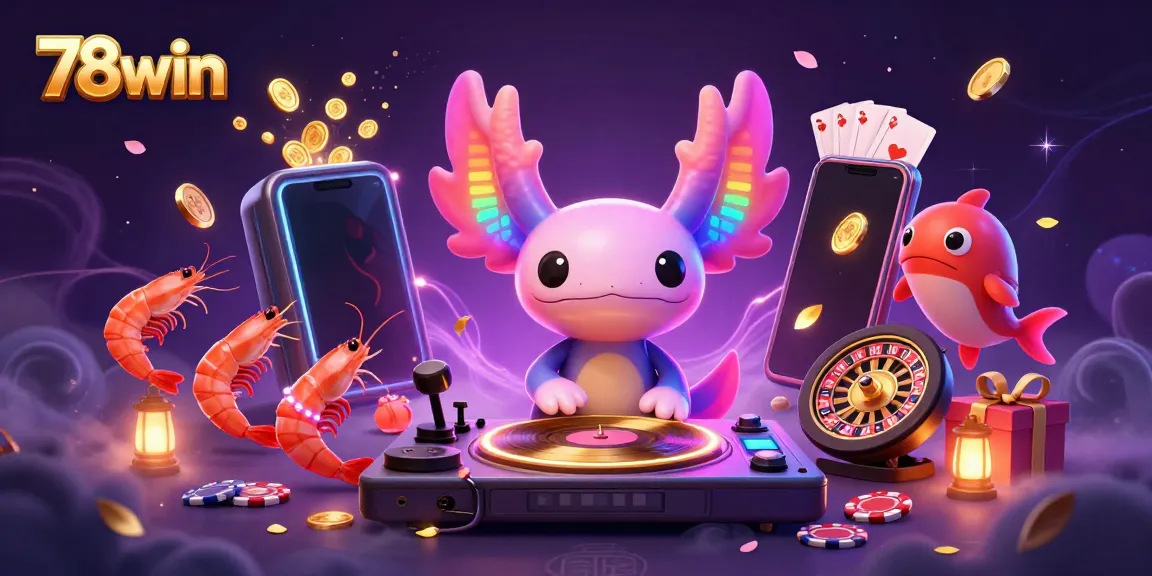 Experience the thrill of interactive gaming at 78win with vibrant characters celebrating rich casino culture.