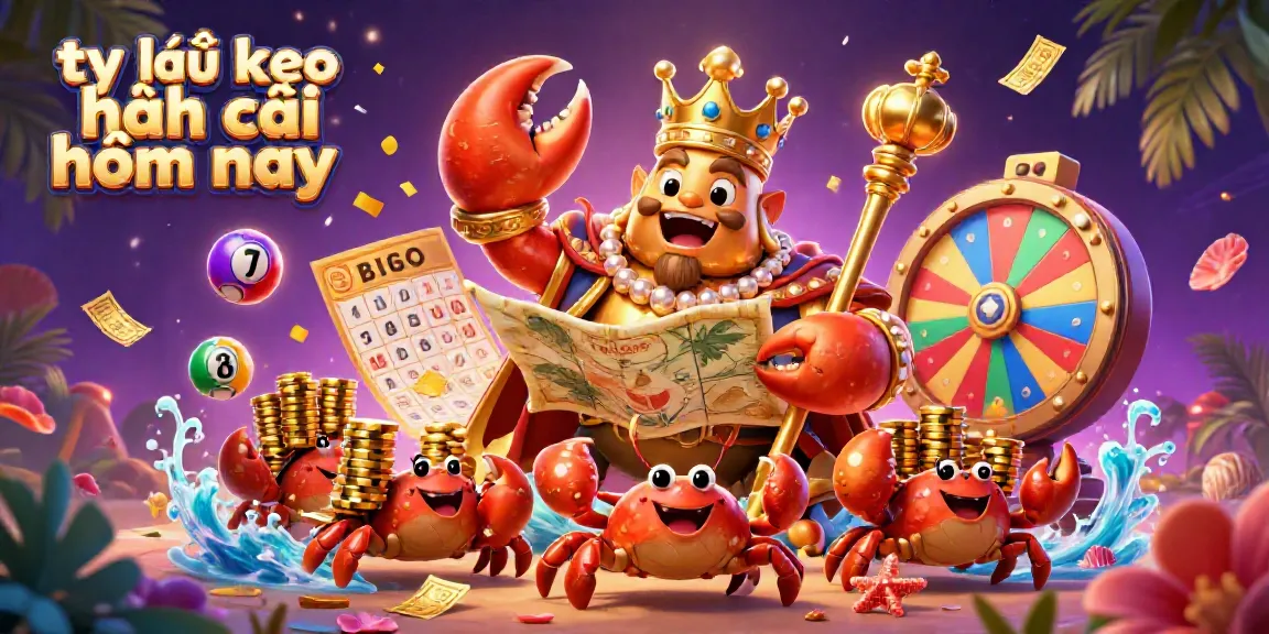 Experience the excitement of tỷ lệ kèo nhà cái hôm nay with dynamic lottery elements and characters in this 3D casino scene.