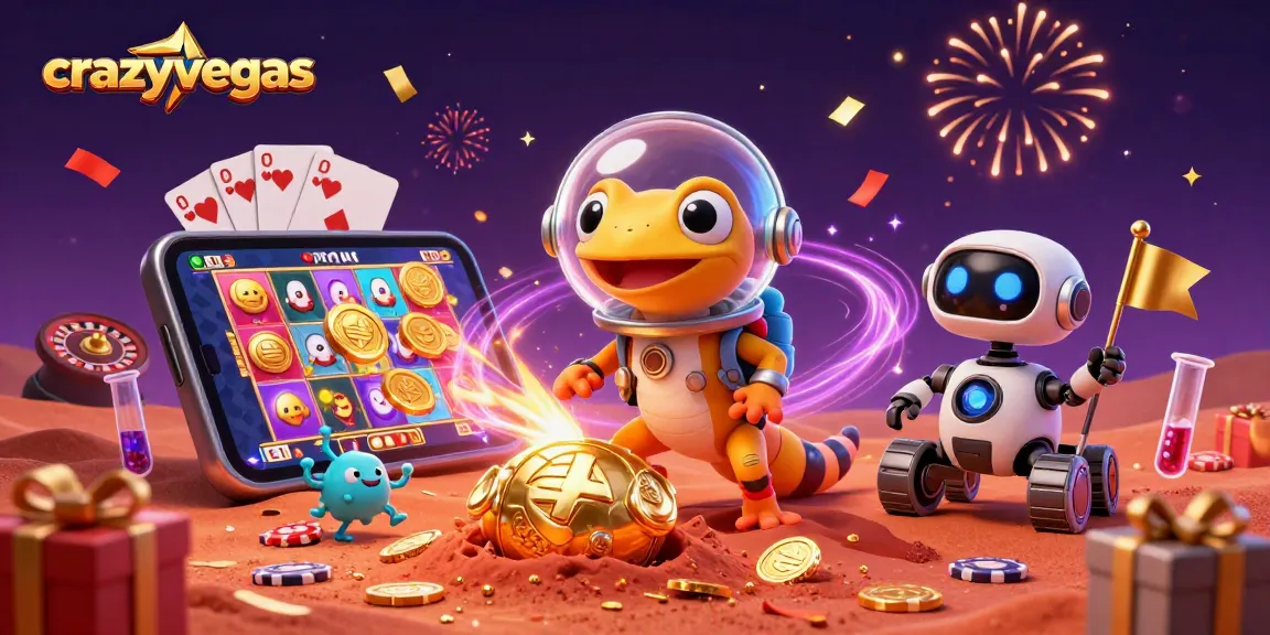 Experience fast-action casino fun with crazyvegas as a Martian gecko discovers golden treasures on Mars.